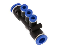 4mm x 8mm 3-way Manifold Messing/PA 66 Insteekfitting NBR