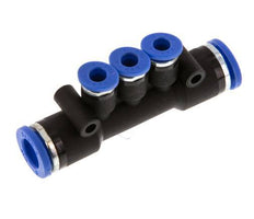 4mm x 8mm 3-way Manifold Messing/PA 66 Insteekfitting NBR