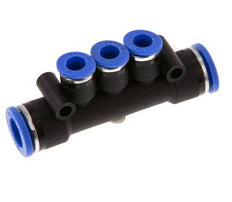 6mm x 10mm 3-way Manifold Messing/PA 66 Insteekfitting NBR