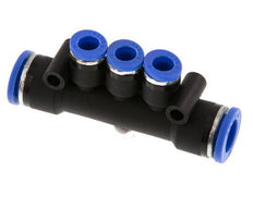 6mm x 10mm 3-way Manifold Messing/PA 66 Insteekfitting NBR