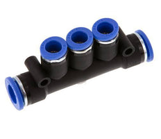 8mm x 10mm 3-way Manifold Messing/PA 66 Insteekfitting NBR