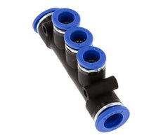 8mm x 10mm 3-way Manifold Messing/PA 66 Insteekfitting NBR
