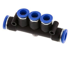8mm x 10mm 3-way Manifold Messing/PA 66 Insteekfitting NBR