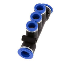 8mm x 10mm 3-way Manifold Messing/PA 66 Insteekfitting NBR