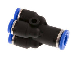 4mm x 6mm 4-way Y Manifold Messing/PA 66 Insteekfitting NBR [2 Stuks]