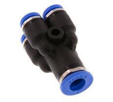 4mm x 6mm 4-way Y Manifold Messing/PA 66 Insteekfitting NBR [2 Stuks]