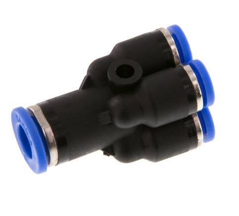 4mm x 6mm 4-way Y Manifold Messing/PA 66 Insteekfitting NBR [2 Stuks]