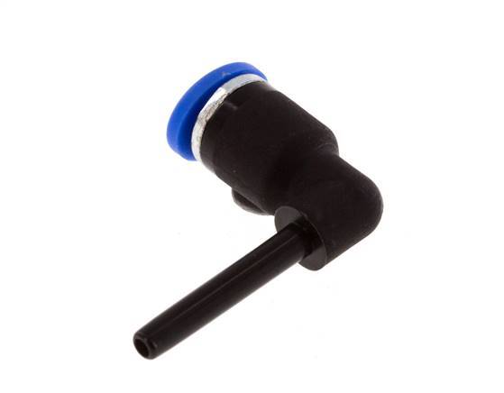 3mm x 3mm 90 graden L-verbinding PA 66 Insteekfitting Plug NBR [5 Stuks]