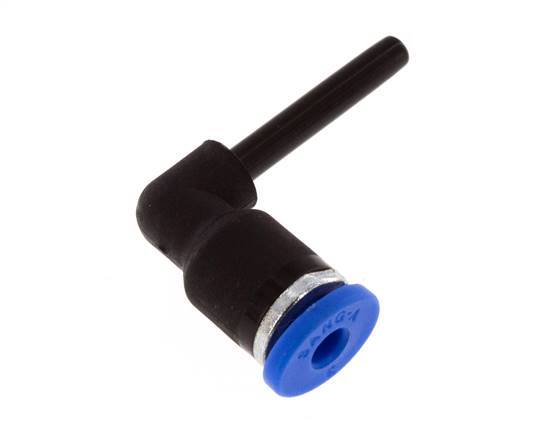 3mm x 3mm 90 graden L-verbinding PA 66 Insteekfitting Plug NBR [5 Stuks]