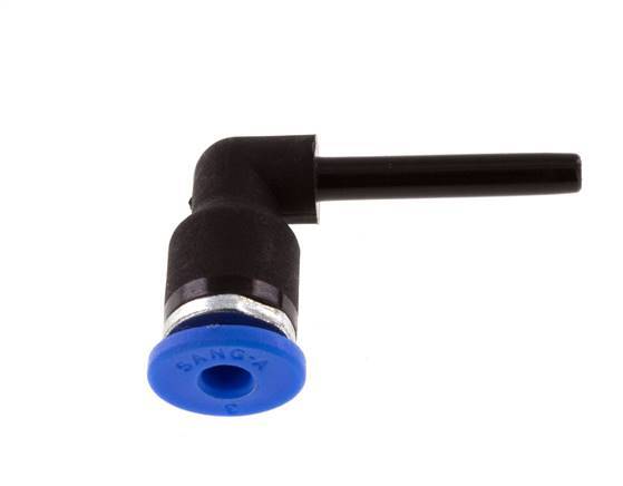 3mm x 3mm 90 graden L-verbinding PA 66 Insteekfitting Plug NBR [5 Stuks]