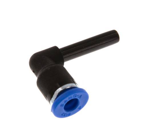 4mm x 4mm 90 graden L-verbinding PA 66 Insteekfitting Plug NBR [2 Stuks]