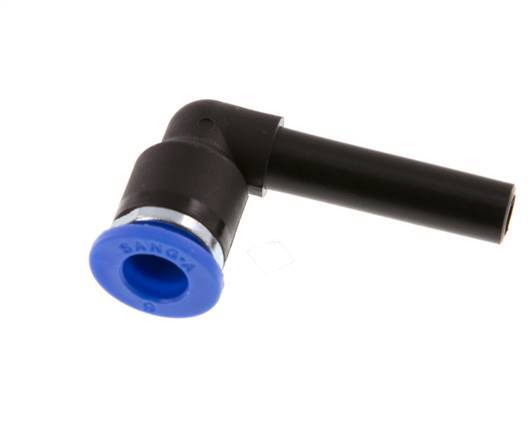 6mm x 6mm 90 graden L-verbinding PA 66 Insteekfitting Plug NBR [2 Stuks]