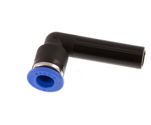 6mm x 8mm 90 graden L-verbinding PA 66 Insteekfitting Plug NBR [2 Stuks]