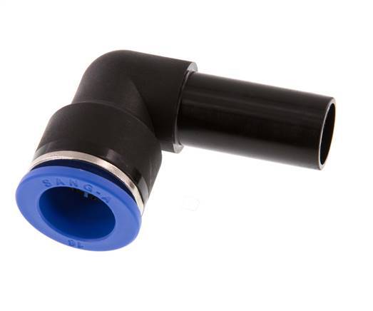 16mm x 16mm 90 graden L-verbinding PA 66 Insteekfitting Plug NBR