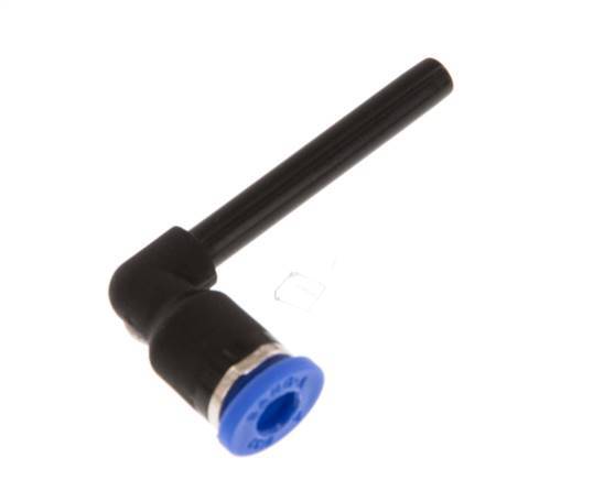 4mm x 4mm 90 graden L-verbinding PA 66 Insteekfitting Plug Lange Huls NBR [2 Stuks]