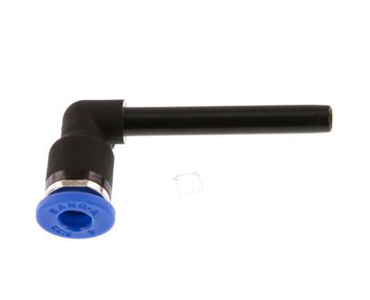 4mm x 4mm 90 graden L-verbinding PA 66 Insteekfitting Plug Lange Huls NBR [2 Stuks]