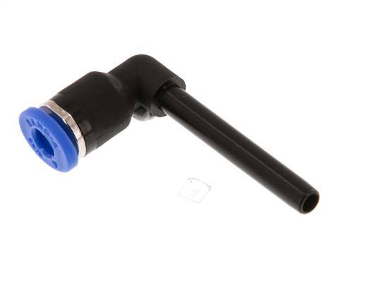4mm x 4mm 90 graden L-verbinding PA 66 Insteekfitting Plug Lange Huls NBR [2 Stuks]