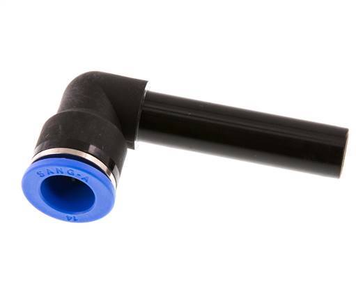 14mm x 14mm 90 graden L-verbinding PA 66 Insteekfitting Plug Lange Huls NBR