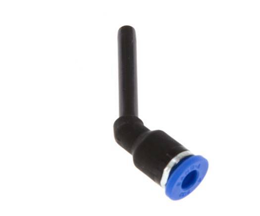 4mm x 4mm 45deg Elbow Push-in Fitting with Plug-in PA 66 NBR Long Sleeve [2 Pieces]