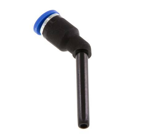 4mm x 4mm 45 graden L-verbinding PA 66 Insteekfitting Plug Lange Huls NBR [2 Stuks]