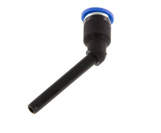 4mm x 4mm 45 graden L-verbinding PA 66 Insteekfitting Plug Lange Huls NBR [2 Stuks]