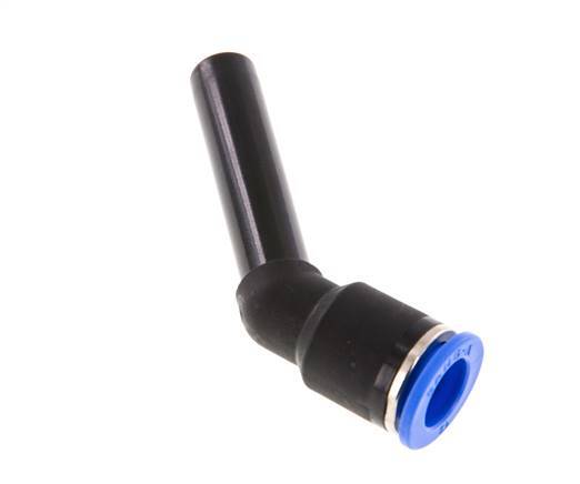 12mm x 12mm 45 graden L-verbinding PA 66 Insteekfitting Plug Lange Huls NBR [2 Stuks]