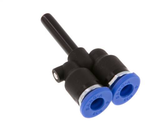 4mm x 4mm Y-koppeling PA 66 Insteekfitting Plug NBR [2 Stuks]
