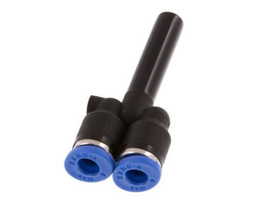 4mm x 6mm Y-koppeling PA 66 Insteekfitting Plug NBR [2 Stuks]