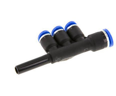 4mm x 6mm x 6mm 3-way Manifold Messing/PA 66 Insteekfitting Plug NBR