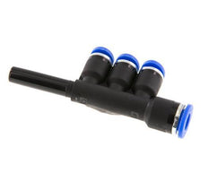 4mm x 6mm x 6mm 3-way Manifold Messing/PA 66 Insteekfitting Plug NBR