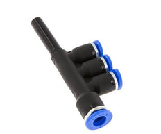 4mm x 6mm x 6mm 3-way Manifold Messing/PA 66 Insteekfitting Plug NBR