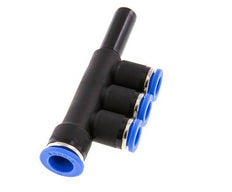 8mm x 10mm x 10mm 3-way Manifold Messing/PA 66 Insteekfitting Plug NBR