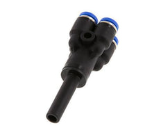 4mm x 6mm 4-way Y Manifold Messing/PA 66 Insteekfitting Plug NBR