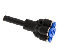 4mm x 6mm 4-way Y Manifold Messing/PA 66 Insteekfitting Plug NBR