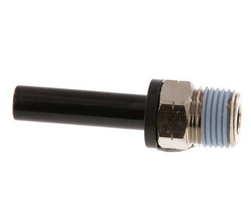 6mm x 1/8'' NPT Plug-in Fitting with Male Threads Brass/PA 66 NBR [2 Pieces]