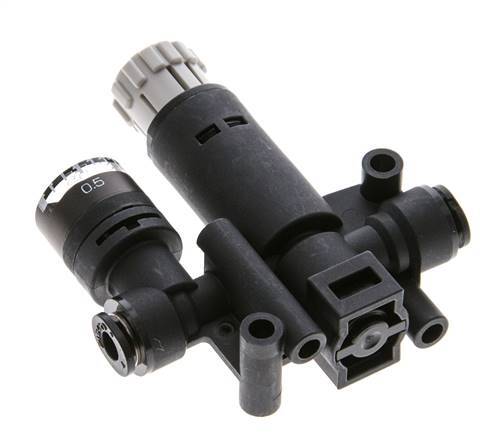Pneumatische Drukregelaar 4mm met manometer