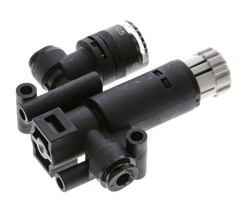 Pneumatische Drukregelaar 4mm met manometer