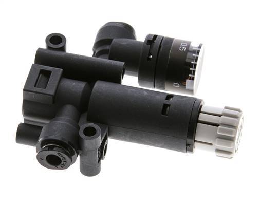 Pneumatische Drukregelaar 4mm met manometer