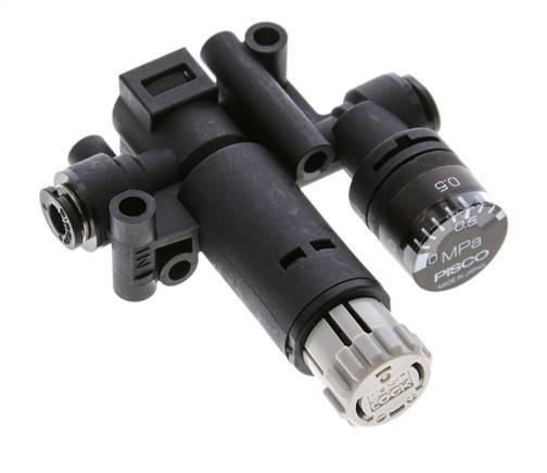 Pneumatische Drukregelaar 4mm met manometer