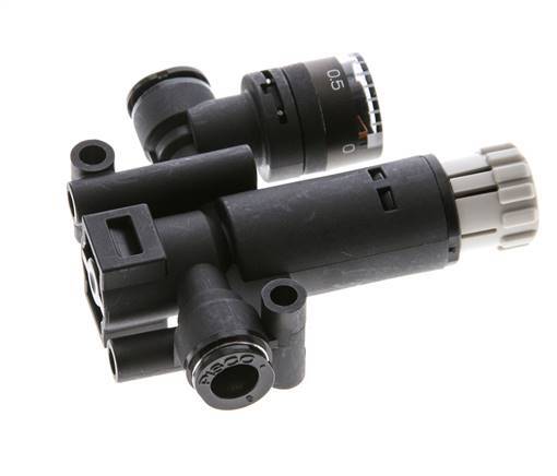 Pneumatische Drukregelaar 6mm met manometer