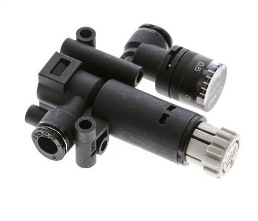 Pneumatische Drukregelaar 6mm met manometer