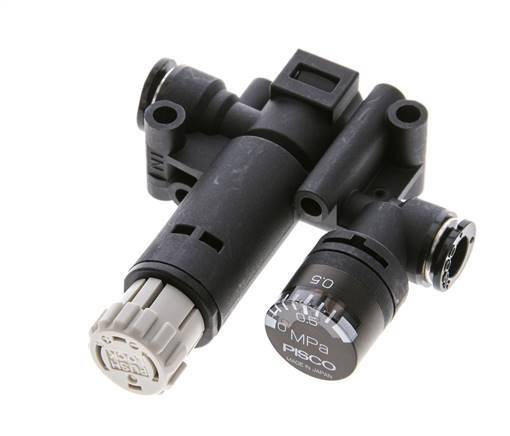 Pneumatische Drukregelaar 6mm met manometer