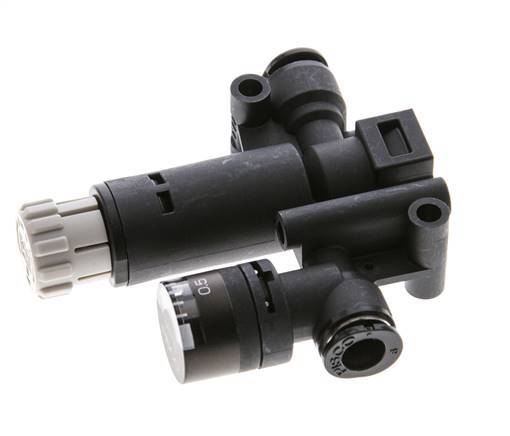 Pneumatische Drukregelaar 6mm met manometer