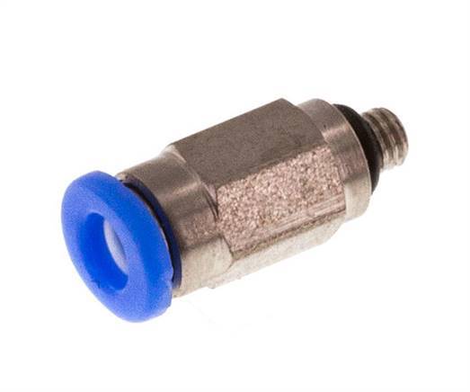 3mm x M 3 Staal/POM Insteekfitting Buitendraad Compact Ontwerp NBR [2 Stuks]