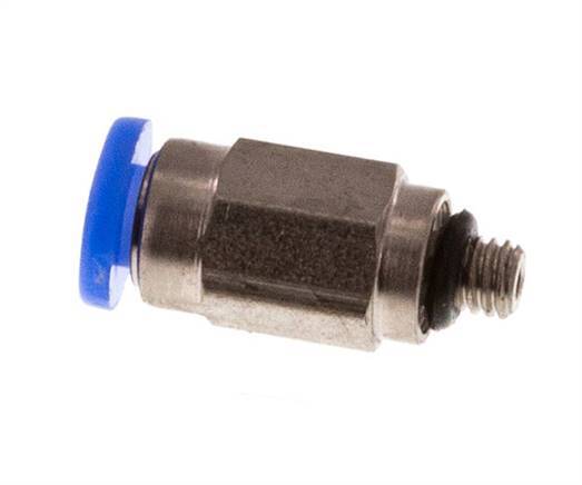 3mm x M 3 Staal/POM Insteekfitting Buitendraad Compact Ontwerp NBR [2 Stuks]