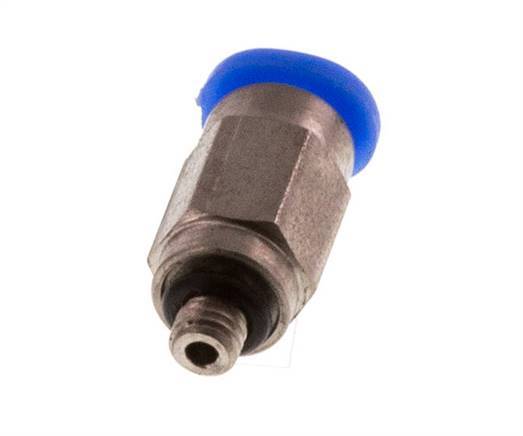 3mm x M 3 Staal/POM Insteekfitting Buitendraad Compact Ontwerp NBR [2 Stuks]