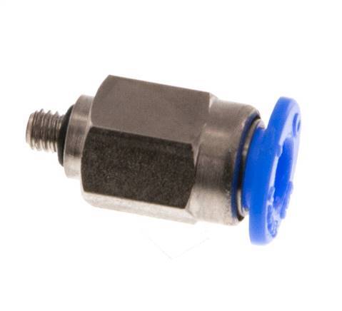 4mm x M 3 Staal/POM Insteekfitting Buitendraad Compact Ontwerp NBR [2 Stuks]