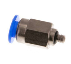 4mm x M 3 Staal/POM Insteekfitting Buitendraad Compact Ontwerp NBR [2 Stuks]