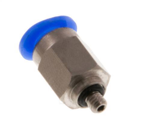4mm x M 3 Staal/POM Insteekfitting Buitendraad Compact Ontwerp NBR [2 Stuks]