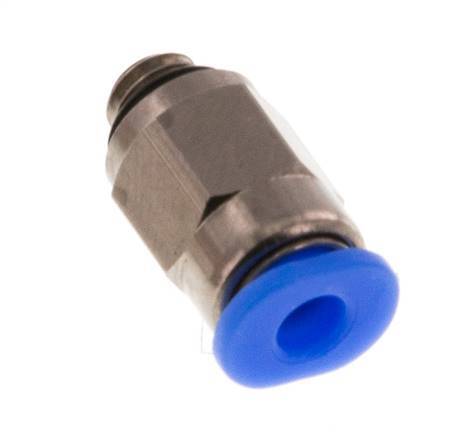 3mm x M 5 Push-in Fitting with Male Threads Brass/POM NBR Compact Design [5 Pieces]